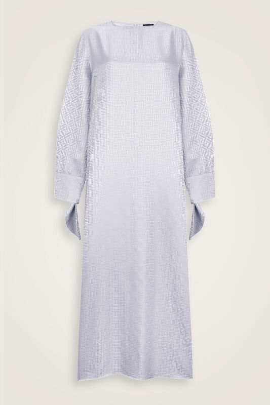 Iman Square Cuff Detailed Silver Dress - 1