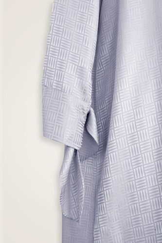 Iman Square Cuff Detailed Silver Dress - 2