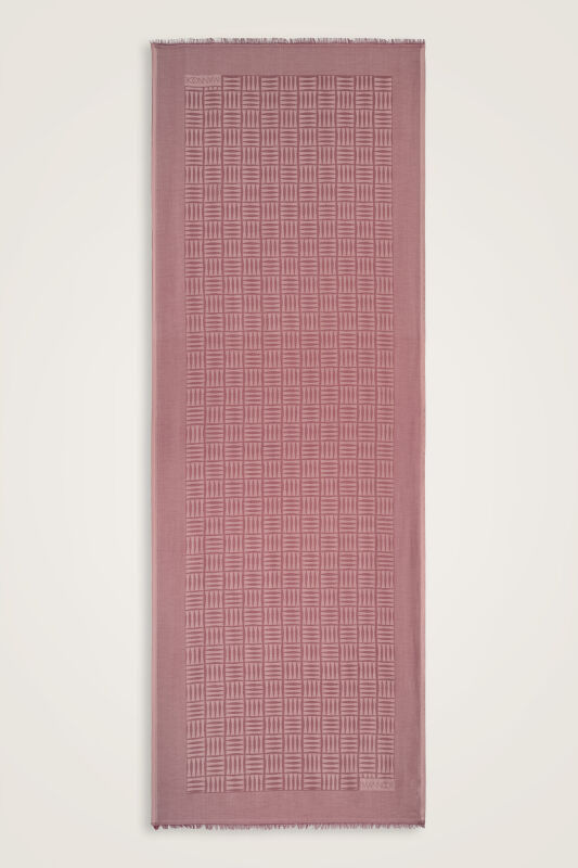 Iman Square Dusty Rose Silk Shawl - 1