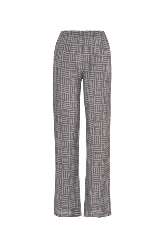 Imankare Gray Silk Pants Pajamas - 1