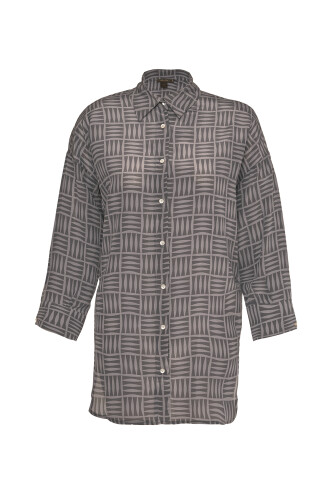 Imankare Gray Silk Shirt Pajamas 