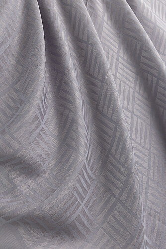 Iman Square Grey-Purple Naia Cotton Scarf - 2