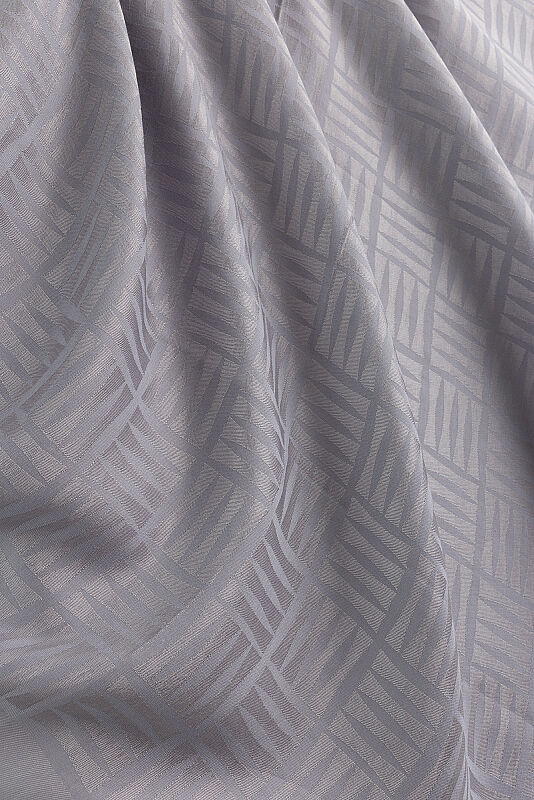 Iman Square Grey-Purple Naia Cotton Scarf - 2
