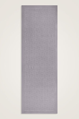 Iman Square Grey-Purple Naia Cotton Scarf 