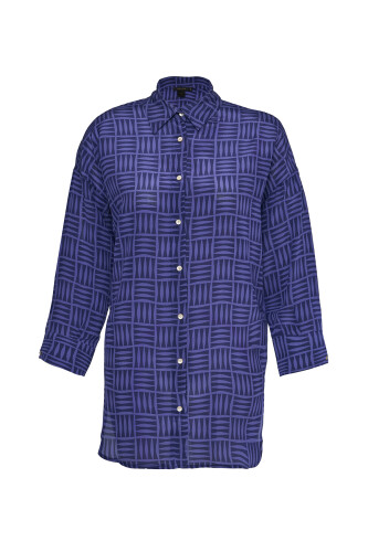 Imankare Indigo Silk Shirt Pajamas 