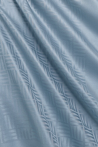 Iman Square Light Blue Silk Scarf - 4