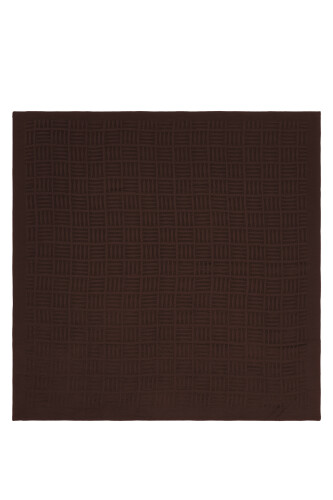 Iman Square Naia Cotton Scarf Brown 