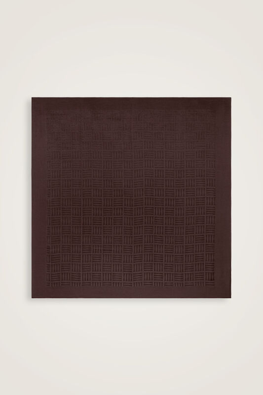 Iman Square Naia Cotton Scarf Brown - 1