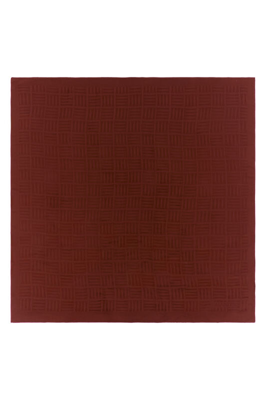 Iman Square Naia Cotton Scarf Burgundy - 2