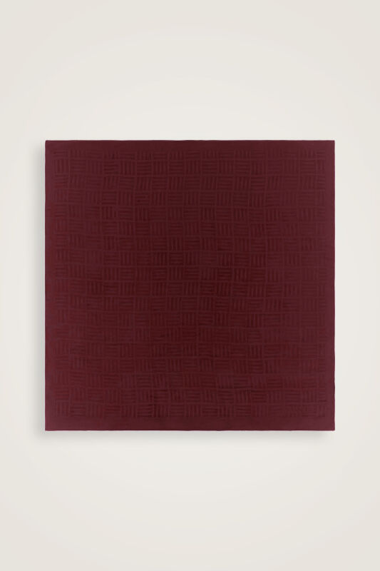 Iman Square Naia Cotton Scarf Burgundy - 2