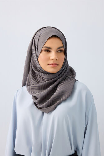 Iman Square Naia Cotton Shawl Anthracite 