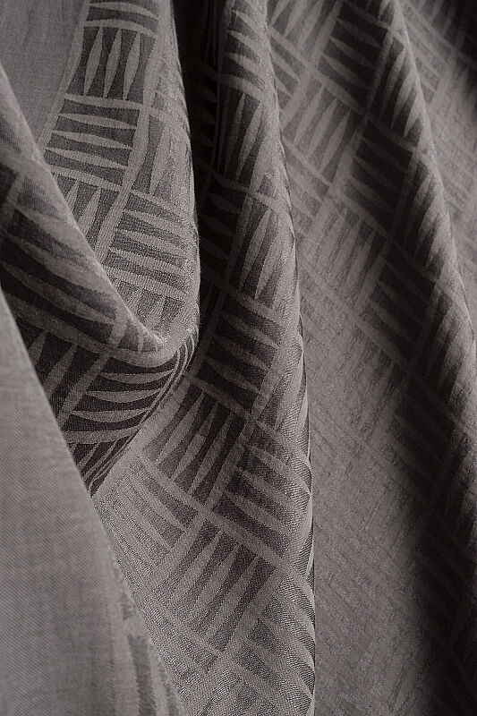 Iman Square Naia Cotton Shawl Anthracite - 4