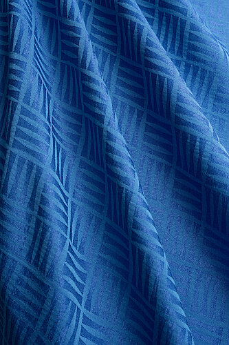 Iman Square Naia Cotton Shawl Blue - 4