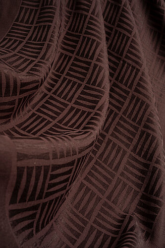 Iman Square Naia Cotton Shawl Brown - Imannoor (3)