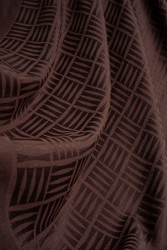 Iman Square Naia Cotton Shawl Brown - 3