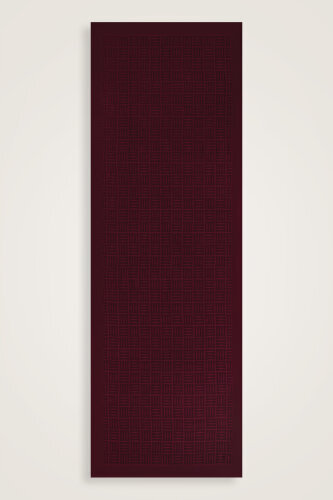 Iman Square Naia Cotton Shawl Burgundy - Imannoor (1)