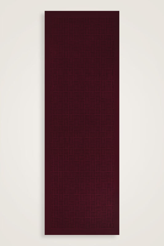 Iman Square Naia Cotton Shawl Burgundy - 2