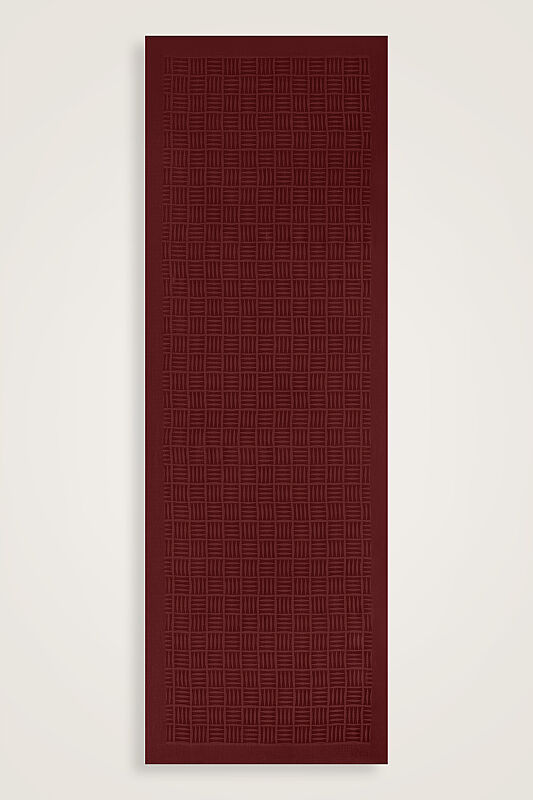 Iman Square Naia Cotton Shawl Burgundy - 2
