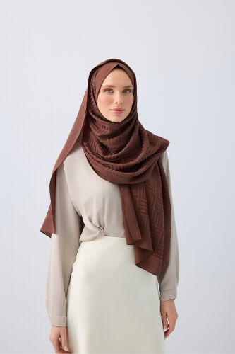 Iman Square Naia Cotton Shawl Copper 