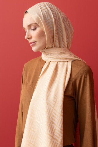 Iman Square Naia Cotton Shawl Golden - 3