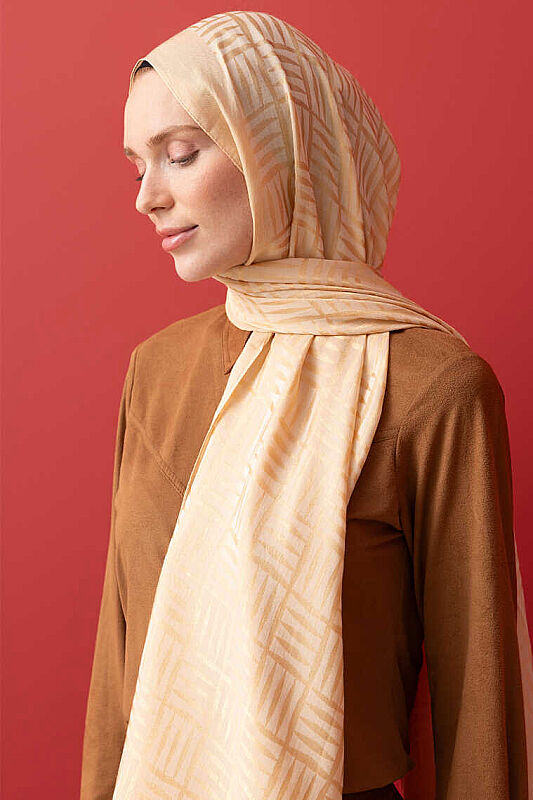 Iman Square Naia Cotton Shawl Golden - 3