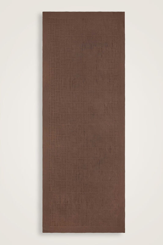 Iman Square Naia Cotton Shawl L.Brown - 2