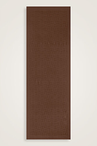 Iman Square Naia Cotton Shawl L.Brown - 2