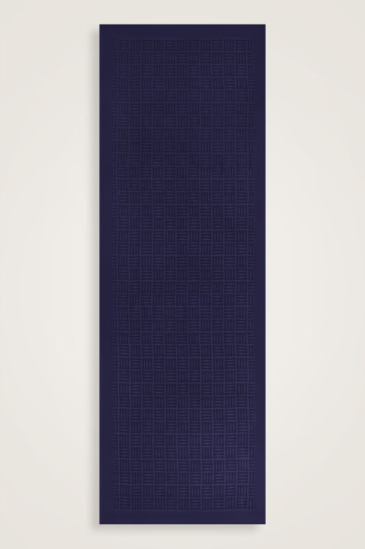 Iman Square Naia Cotton Shawl Navy - 2