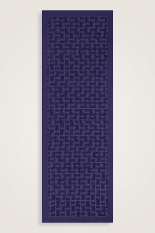 Iman Square Naia Cotton Shawl Navy - 2