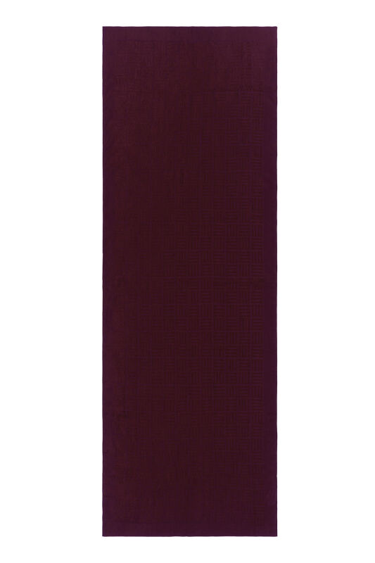 Iman Square Naia Cotton Shawl Plum - 1