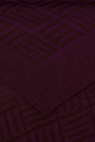 Iman Square Naia Cotton Shawl Plum - 2