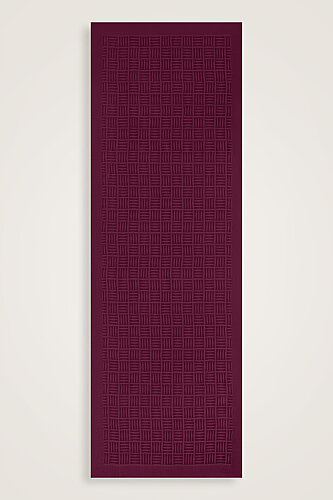 Iman Square Naia Cotton Shawl Plum - 2