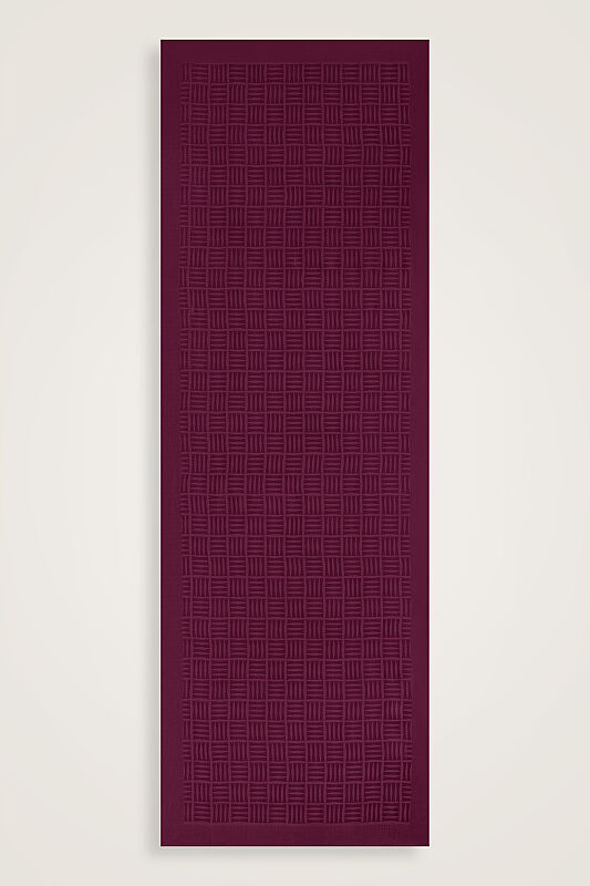 Iman Square Naia Cotton Shawl Plum - 2