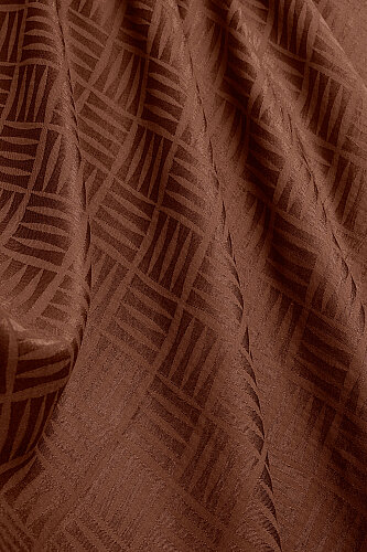 Iman Square Naia Cotton Shawl Tan - 4