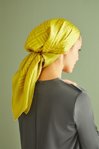 Iman Square Silk Scarf Yellow - 1