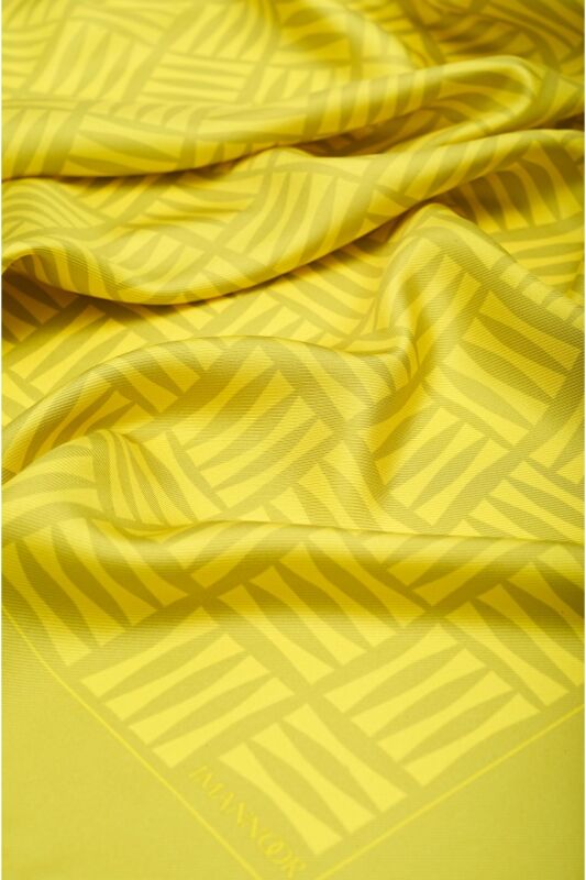 Iman Square Silk Scarf Yellow - 3