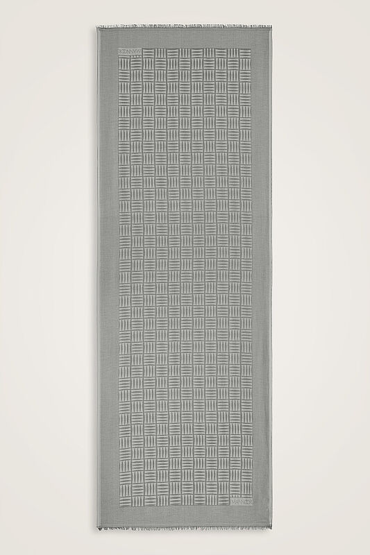 Iman Square Silk Shawl Grey - 1