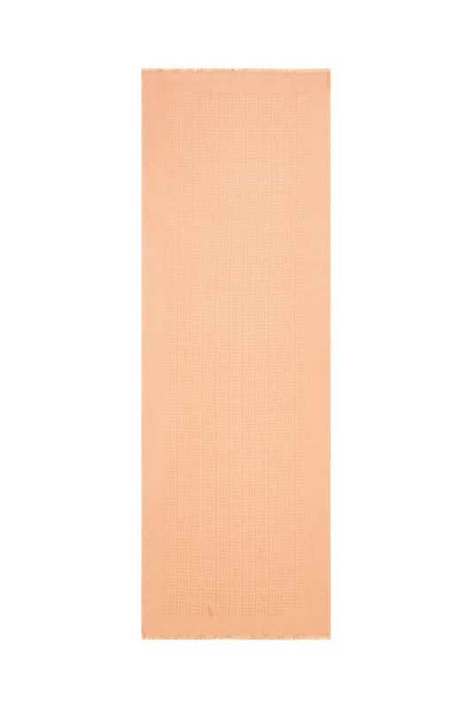 Iman Square Silk Shawl Salmon - 1