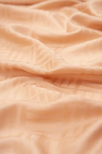 Iman Square Silk Shawl Salmon - 2