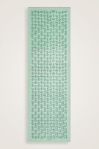 Iman Square Twill Silk Shawl Turquoise 