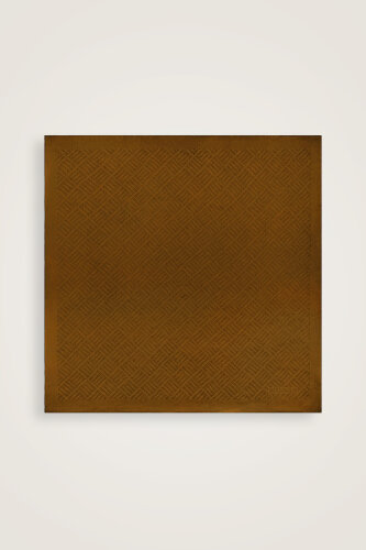 Iman Square V Khaki Naia Cotton Scarf - Imannoor (2)