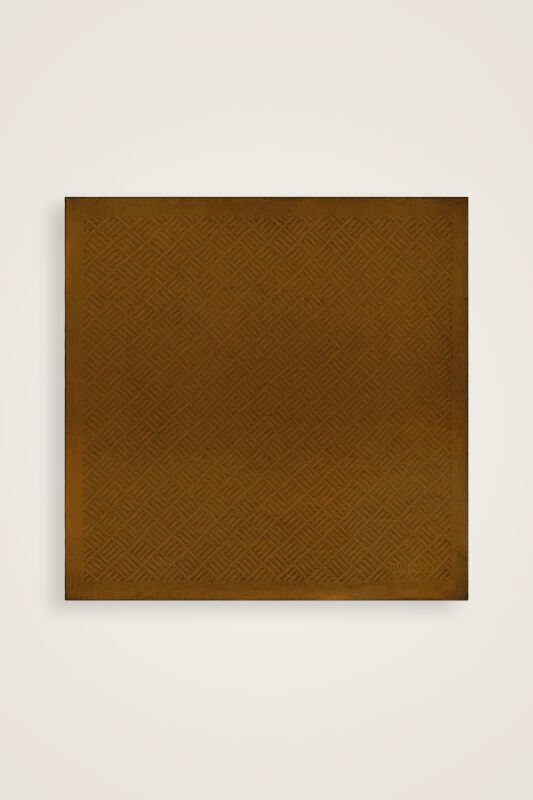 Iman Square V Khaki Naia Cotton Scarf - 2