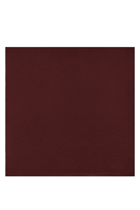 Iman Square V Naia Cotton Scarf Burgundy - 1