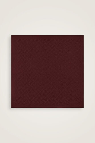 Iman Square V Naia Cotton Scarf Burgundy - Imannoor