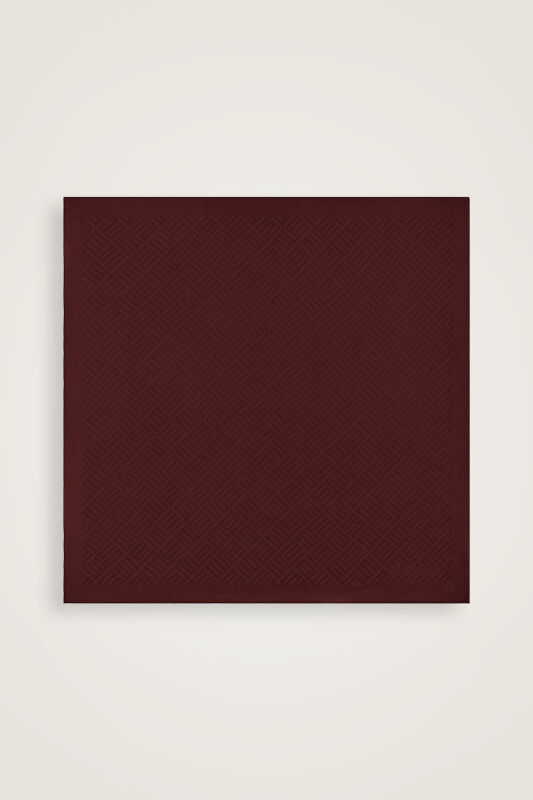 Iman Square V Naia Cotton Scarf Burgundy - 1