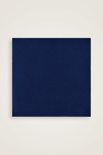 Iman Square V Navy Blue Naia Cotton Scarf - Imannoor (2)