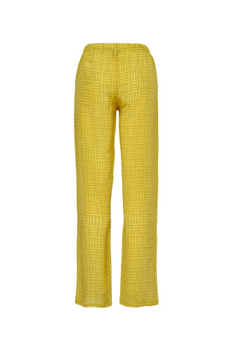 Imankare Yellow Silk Pants Pajamas - 2