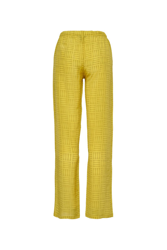 Imankare Yellow Silk Pants Pajamas - 2