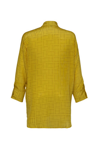 Imankare Yellow Silk Shirt Pajamas - 3