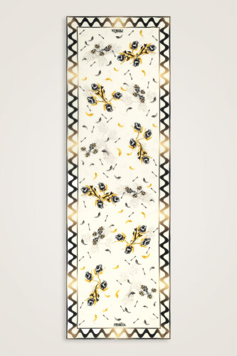 İman'ın Gülü Krem Krep İpek Kimono Şalı 70x210 - Imannoor (1)